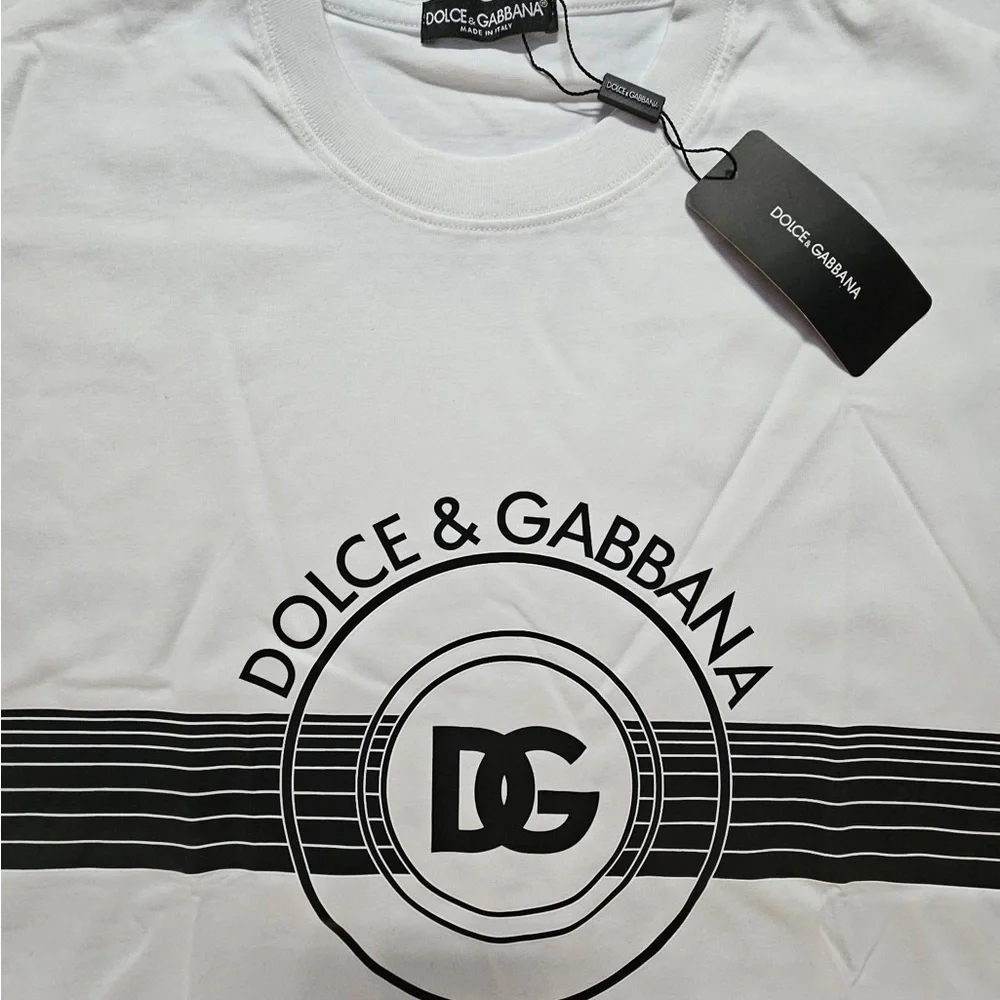 Dolce & Gabbana Black and White Logo Tee - Picture 2 of 8